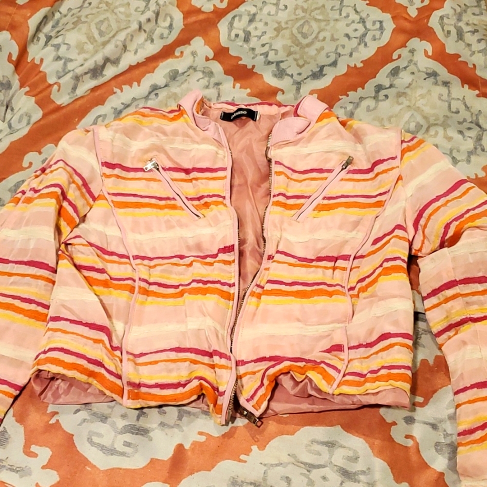 Unique VTG Italian jacket with leather